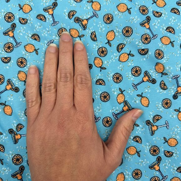 Callaway Golf Polo Shirt Mens Opti Dri XXL Margarita Blue Orange Slice Kitschy - Picture 9 of 10